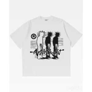 Women's Y2k Tees Aesthetic Graphic T-Shirt Short Sleeve Tops Hip Hop Streetwear White Graphic, Medium