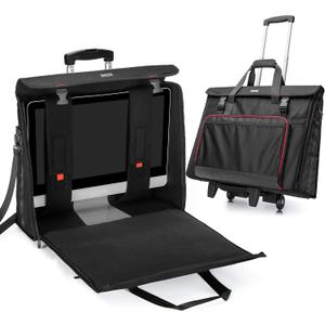 CURMIO Rolling Carrying Bag with Wheels Compatible for Apple iMac 27 inch Desktop Computer, Detachable Trolley Storage Case Compatible with iMac 27 Monitors and Accessories, Black (Patent Pending)