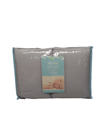 TillYou Microfiber Breathable 4 Piece Crib Bumper 9.5in x 27in