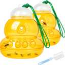 2 Pack Wasp Traps Outdoor Hanging Yellow Jacket Trap Carpenter Bee Traps for Outside, Hornet Trap Plastic Bee Catcher Wasp Killers for Garden Farm