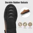 Mens Slip-On Moccasin Slippers, Warm Winter Microsuede House Shoes with Memory Foam, Indoor and Outdoor Loafer Style (11-12, Tan)