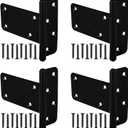 5 in T-Strap Heavy Duty Gate Hinges 260 Lbs Capacity,4 Pack Extra Thick Shed Door Tee Hinges, Black Wrought Hardware for Wooden Fences, Barn Door, Screws Included (Patent Pending)