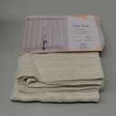 No. 918 Louette 2-Pack Slub Stripe Semi-Sheer Rod Pocket Kitchen Curtain Tier Pair, Linen, 54" W x 36" L (2 Panels)