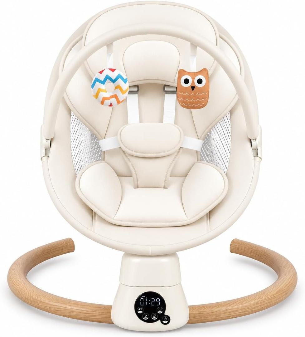 Electric Baby Swing for Infants Newborn with 5 Motions & 12 Melodies