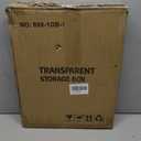 Acrylic Display Case with an Adjustable Divider, 2 Tiers XXX-Large Boot Shoe Storage Boxes Clear Plastic Stackable Storage Bin with Lids Super Large Clear Display Box for Shoes, Collectibles