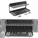 Hoolcar Tailgate Table Double-Layer Foldable Table Cargo Shelf Storage Rack Compatible with Jeep Wrangler JK JKU JL JLU 2007-2024, Support up to 100lb Storage Cargo Luggage Holder Carrier, Black