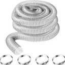 4in Dust Collection Hose Flexible Pvc Dust Collection Hose with SS Hose Clamps Clear Vacuum Hose Dust Collection Heavy Duty Pvc Dust Debris and Fume Dust Collection Systems for Woodworking