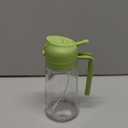 YARRAMATE 16oz/470ml Glass Olive Oil Sprayer for Cooking with Stickers, 2 in 1 Oil Dispenser for Kitchen Gadgets, Food Grade Premium Spray Bottle with Portion Control for Salad, Frying, BBQ (Green)