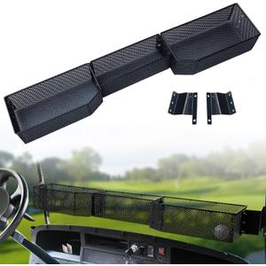 Golf Cart Front Inner Basket for EZGO TXT RVX VALOR Yamaha G29 Drive2 G16-G22 Club Car DS Tempo Modular Mesh Storage Tray Organizer for Extended Space (EZGO TXT 1994-2013)