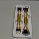 DUcare Makeup Brushes Duo End Foundation Powder Buffer and Contour Brush Synthetic Cosmetic Tools 2Pcs : Beauty & Personal Care