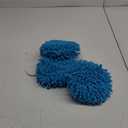 3pcs Chenille Hanging Hand Towels Blue Super Fluffy Ball Shape Quick Dry Kitchen Bathroom Towels Space Saving Soft Absorbent Hand Drying Cloths (Blue)