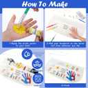 10 Set Father's Day Handprint Kit DIY Waist Half Apron with Acrylic Paints and Brushes Fathers Day Personalized Handprint Gifts Family Sign Keepsake for Grandpa Daddy Papa Birthday Gifts