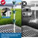 Tfro & Cile Rain Chain Gutter Adapter Black Installation Suit for Gutter Downspout Outlet