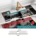 Eormoe Kitchen Sink Faucet Mat - 15.7in Diatomite Sink Protectors for Kitchen Sink, Stone Sink Splash Guard for Kitchen Counter Sink Accessories (Light Grey, 15.7'' x 3.9'')