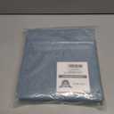 H.VERSAILTEX Grommet Natural Linen Textured Kitchen Curtains 45 inch Length, Thick Faux Linen Room Darkening Window Treatment Set for Farmhouse/Bedroom 52W x 45L,2 Panels,Heather Stone Blue