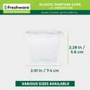 Freshware Plastic Portion Cups with Lids [5.5 Ounce, 200 Sets] Souffle Cups, Jello Shot Cups, Condiment Sauce Containers For Sampling, Sauce, Snack or Dressing