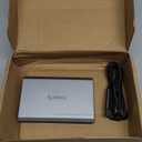 ORICO Aluminum USB C Hard Drive Enclosure for 2.5 Inch SATA SSD/HDD, USB 3.2 GEN 2 USB C to USB A/C 2 in 1 Cable, Support macOS Windows Linux OS, Compatible with Samsung Crucial WD Drives(DD25-C3)