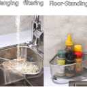 Kitchen Triangle Sink Strainer, Corner Sink Strainer, Multifunction Sink Drain Strainer Basket, Stainless Steel Food Catcher Strainer for Kitchen Waste, Vegetable, Fruits (Silver) (CF-001)