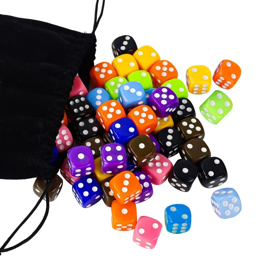 6 Sided Dice Set Translucent & Solid Games Dice Set