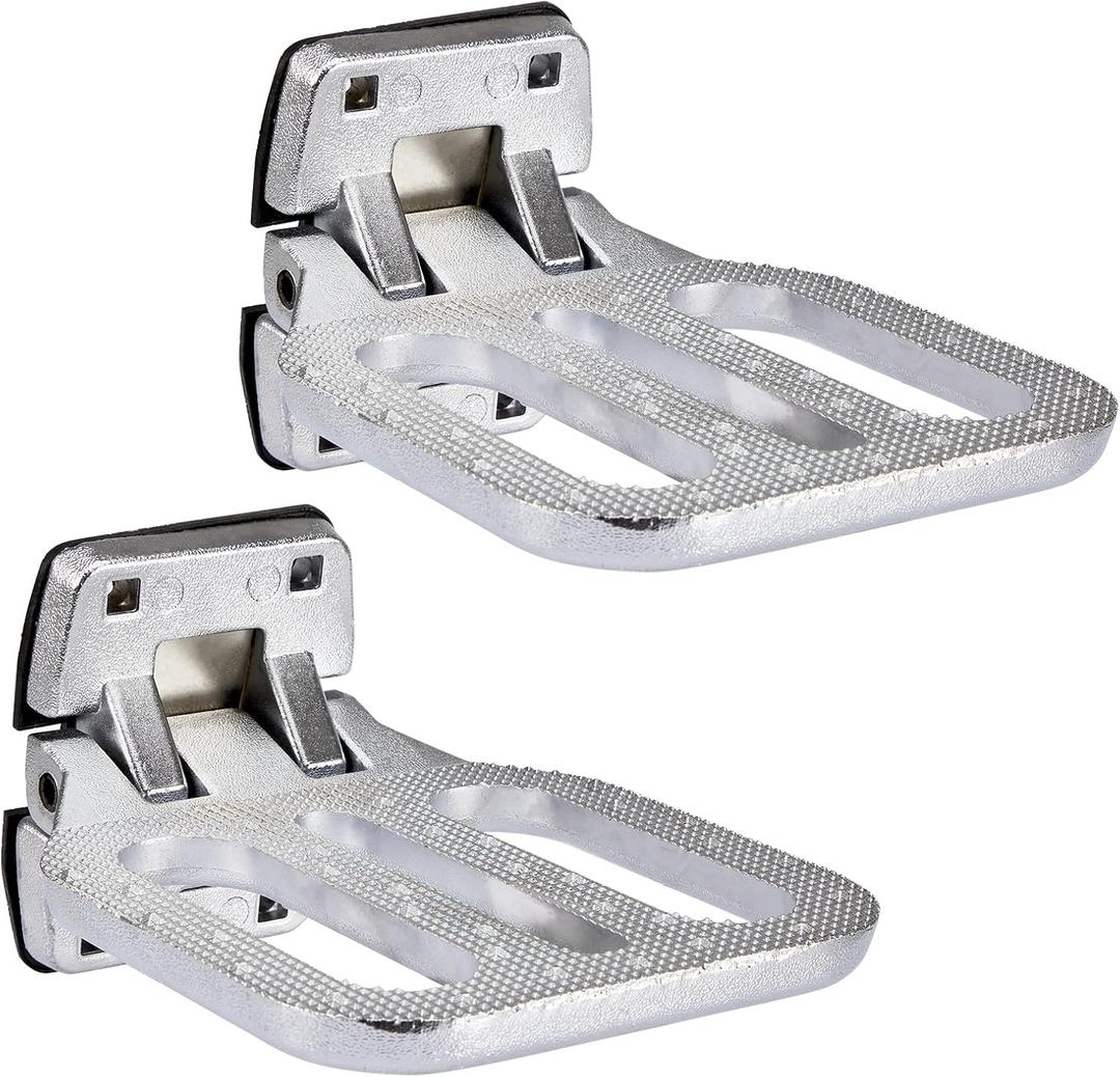 Folding Step 2 Pack Large Chrome-Plated for Truck Heavy-Duty Fold Down Utility Body Step Grab flip-up Handle Step 6.75 x 8.56 Inch Platform for Truck,Trailers, Busses, Boat, RV, Camper