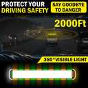 ASPL 46 inch 220 LED Rooftop Low Profile Strobe Light Bar Amber Green