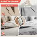 Pet Hair Removal Gloves 3 Pack  Reusable Electrostatic Pet Hair Remover Tool for Cats & Dogs, Ideal for Sofa, Clothes, Bed Sheets, Carpet, Car Seat, Multi-Surface Grooming Glove, Black, 5.1x6.7in