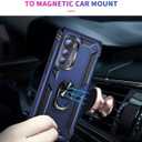 Case for Motorola Edge 2022 Case Cover,Magnetic Car Mount Bracket Shell Case for Motorola Moto Edge 2022 / Edge Gen.3 5G 2022 Case Blue