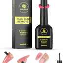 UNA GELLA Nail Glue Remover for Press on Nails 15ml Upgraded Stick & Remove 2 in 1 Acrylic Nails Remover for False Nails Tips Acetone-Free Gentle Gel Nail Remover, Not for Gel Polish Base Coat