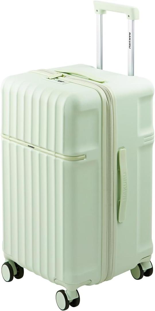 NAKURU 20 Inch Hardside Carry-On Luggage with Spinner Wheels, TSA Lock, Double Zippers, Thick PC Shell, Lightweight Travel Suitcase for Business, Weekend, and International Trips(Green)