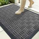 OLANLY Front Door Mat Outside Entrance 35x23, Heavy-Duty Rubber Doormat