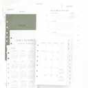 4 x Beautiful 2026 Daily Planner Inserts for 7 Ring Binders  Durable A5 Paper Refill Set 5.5" x 8.3" - Refills Incl. Tabs & Monthly Calendar Spreads - From January 2026 - December 2026 (black-white)