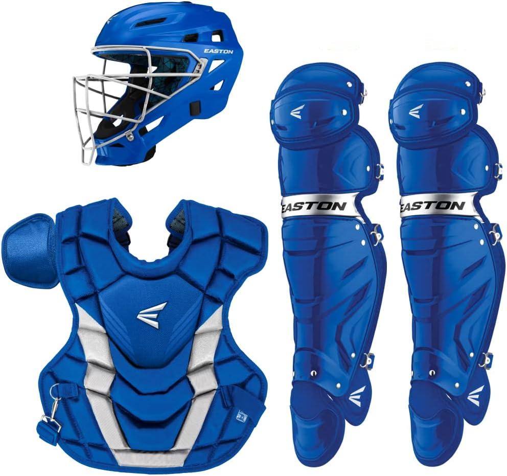 Easton | GAMETIME 2.0 Baseball Catcher's Equipment | Box Set | NOCSAE Approved | Youth, (Royal Blue)