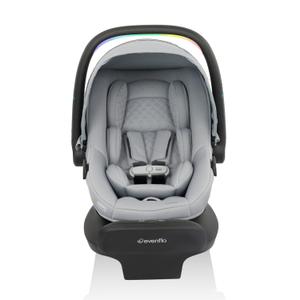 Evenflo LiteMax NXT Rear-Facing Lightweight Preemie and Infant Car Seat 3-30lbs with SensorySoothe. Easy Install with Base (Quartz) MFD 07/18/2025