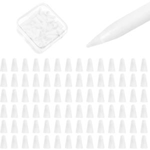100 Pack Tips Cover for Apple Pencil 2nd Generation and 1st Gen and Apple Pencil Pro/USB-C Silicone Nibs Caps Writing Protection Accessories,Writing Anti-Slip Protective Case for Apple iPad Pencil (White)