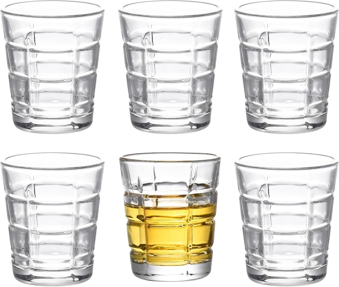 Regal Trunk - Shot Glasses Set of 6 (2oz) - Tall Shot Glasses - 6 Shot Glass Set - Caballitos Tequileros - Shot Glass 2oz - Double Glasses for Alcohol - Concertina
