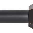 Ivilon Drapery Treatment Window Curtain Rod - Faceted Hexagonal 1 inch Pole. 28 to 48 Inch. Antique Black