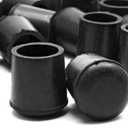 Piutouyar Round PVC Rubber Furniture Covers, 19mm / 3/4 Inches Table Chair Leg Tip Protectors, Non-Slip End Cap for Protect Surfaces, Black (32Pcs)