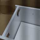 Hzuaneri Bathroom Storage Cabinet, Small Corner Floor Cabinet with 2 Doors and Adjustable Shelf, Narrow Toilet Paper Cabinets, Bathroom Organizer for Small Spaces, 7.9" D x 7.9" W x 29.5" H White