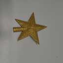 Glitter Christmas Star Tree Topper for Holiday Decorations, Christmas Tree Decoration for Holiday Ornament and Home Decor, Shatterproof Tree Toppers for Party Indoor  Outdoor-Gold 8 inch