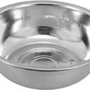 Alipis Flat Bottom Basin Kitchen Accessory Round Stainless Steel Basin for Home Use
