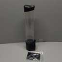 Samhe Medium Pull Type Cup Dispenser, Paste or Screw Plate Mountable Cups Holder, Fits 5oz - 7oz Cone or Flat Bottom Cups, 16 Tube Length, Mounting Water Dispenser Cooler or Wall (Medium, Black)