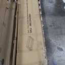 Full Size Floor Bed Frame with Slats and Safety Guardrail, Wood Full Size Montessori Floor Bed with Door and Fence, Easy Assemble Montessori Beds for Kids, Girls, Boys, White