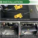 Motoforti Car Trunk Retractable Cargo Cover for Jeep Compass 2017-2024 Aluminum Alloy Canvas Black Carbon Fiber