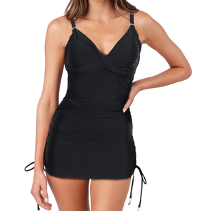 MS-NM183 - Wholesale Women's Cross-Front Skirtini in Black, M 