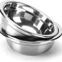 2 Pack 8" Stainless Steel Dog Bowls - 50oz Thickened Durable Replacement Bowls for Food and Water, Fit for COMESOON Dog Bowl Stand DB-B01/DB-B03