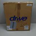 Drive Medical 2-in-1 Raised Toilet Seat with Removable Padded Arms - Elevated Bathroom Safety Support - Secure Locking Attachment - Easy Height Assistance - Durable Construction, Standard Toilets