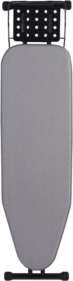 Jakeefud Deluxe Ironing Board with Heat Resistant Cover and Thicken Felt Pad, Heavy Sturdy Legs,Full Size Hanger Iron Board,Foldable (L-Grey)