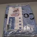 CozyLux Queen Comforter Set Grayish Blue Seersucker 7 Pieces Bed in a Bag Queen Comforter Set with Sheets, Dusty Blue Luxury Bedding Sets with Down Alternative Comforter, Sheets, Pillowcases & Shams