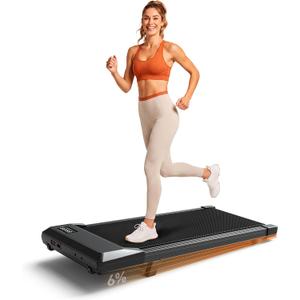 Superun Walking Pad with 6% Incline, 2.5HP Treadmill, 300 lbs | 0.6-3.8 MPH Quiet Under Desk Treadmill – 2.5HP motor runs below 45dB, portable for home office and quiet typing