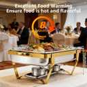 Chafing Dishes for Buffet 4 Pack 8QT Gold Buffet Warmers Sets